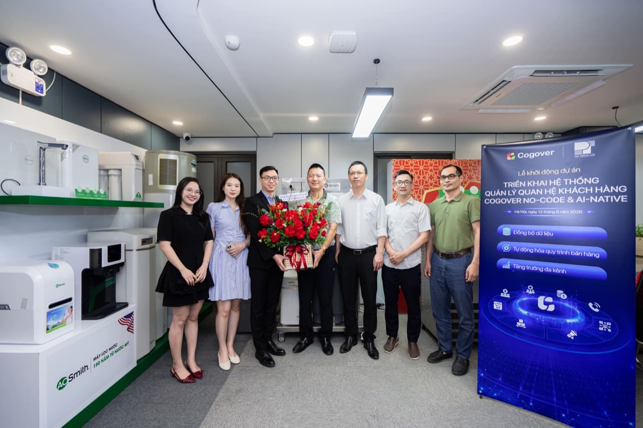 Phú Tiến và Cogover tại lễ kick-off dự án CRM, Service và Omnichannel